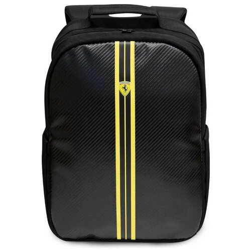 фото Рюкзак cg mobile ferrari on-track backpack nylon/pu carbon для ноутбуков 15", цвет черный/желтый (fesnecbps15ye)