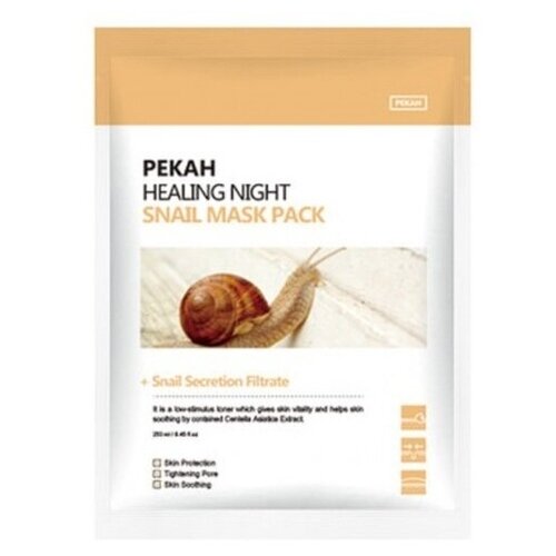 фото Pekah маска вечерняя с муцином улитки - healing night mask pack, 5шт*25мл(упаковка)