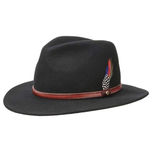 фото Шляпа федора stetson, шерсть, утепленная, размер 57, черный