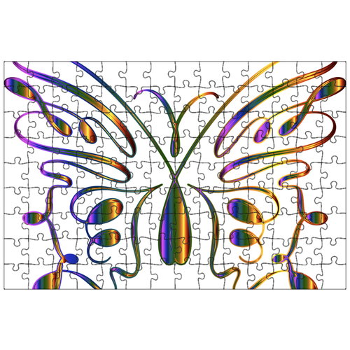 фото Магнитный пазл 27x18см."бабочка, насекомое, крылья" на холодильник lotsprints