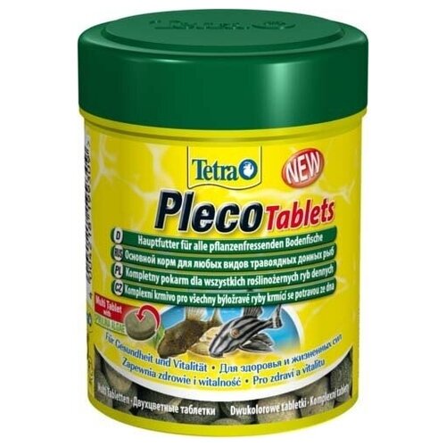 Pleco tablets 120табл, для травоядных донных рыб tetra pleco tablets корм для травоядных донных рыб таблетки 120 таб