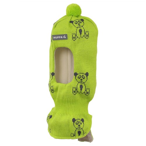 фото Шапка-шлем зимний huppa размер м, lime/ gray