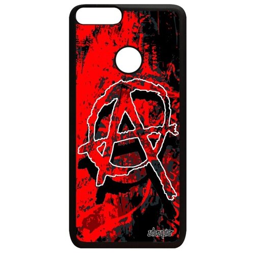 фото Ударопрочный чехол для телефона // huawei p smart 2018 // "анархия" эмблема символ, utaupia, красный