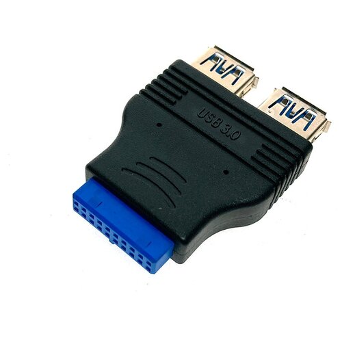 кабель переходник для материнской платы female usb 2 0 на usb 3 0 Переходник USB 3.0 20pin -> 2x A Espada Ei20U32