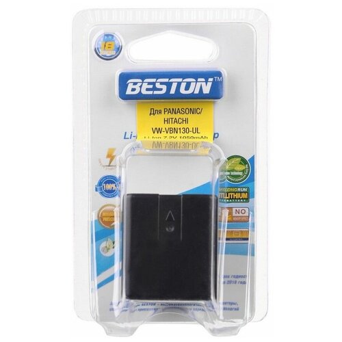 Аккумулятор для видеокамер BESTON Panasonic/HITACHI BST-VW-VBN130UL, 7.2 В, 1050 мАч аккумулятор для фотоаппаратов beston panasonic bst vw bch7e 3 7 в 650 мач