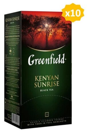 Чай черный Гринфилд кениан санрайз Greenfield Kenyan Sunrise, 10 шт по 25 пак