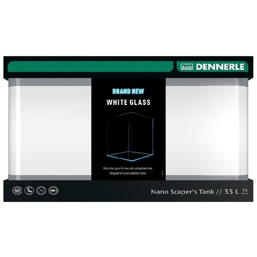 Аквариум DENNERLE Nano Scaper's Tank White Glass из осветленного стекла 35 литров (40х32х28см)