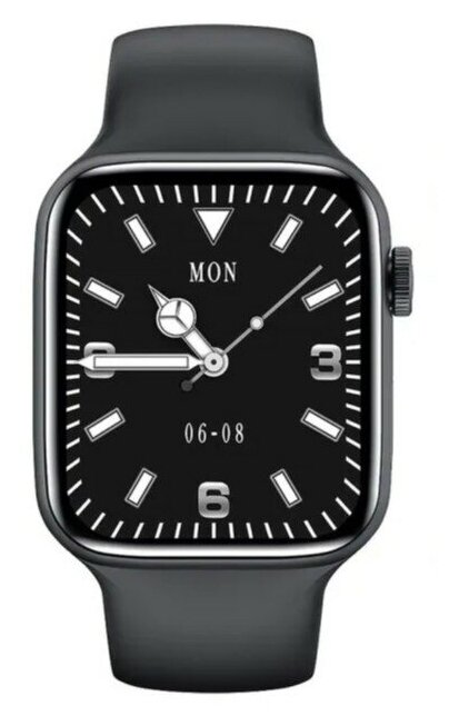 Умные часы KUPLACE / Smart Watch HW22 Pro Max / Смарт-часы HW22 Pro Max с активной кнопкой и беспроводной зарядкой / Смарт вотч HW22 Pro Max, черный