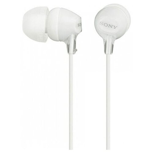 Наушники Sony MDR-EX15LP RU, mini jack 3.5 mm, белый