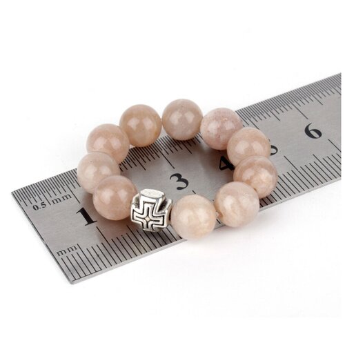 Перстные четки из солнечного камня. 10 зерен. Диаметр 8 мм