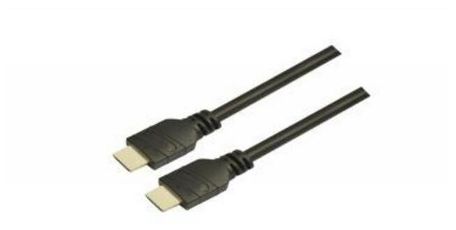 Кабель видео LAZSO WH-111, HDMI (m) - HDMI (m) , ver 2.0, 0.5м, GOLD черный Noname - фото №2