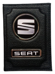 Обложка для автодокументов и паспорта SEAT (сеат) кожаная флотер