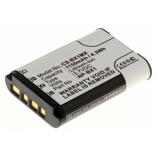 Аккумулятор iBatt iB-B1-F305 1150mAh для Sony NP-BX1,