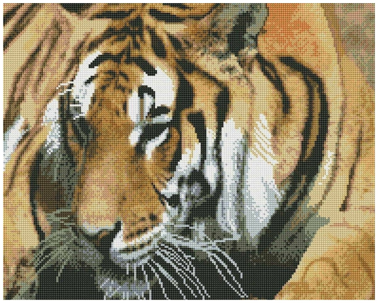 Алмазная мозаика Тигр PaintBoy 40x50 см.