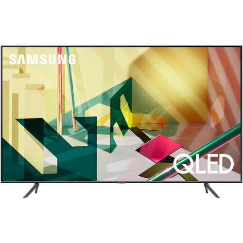 фото 75" телевизор samsung qe75q70tau qled, hdr (2020), серый титан