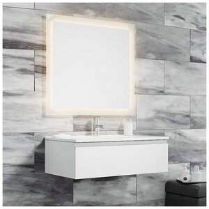 Мебель для ванной Sanvit Авеню 1 90, белая (тумба с раковиной + зеркало)