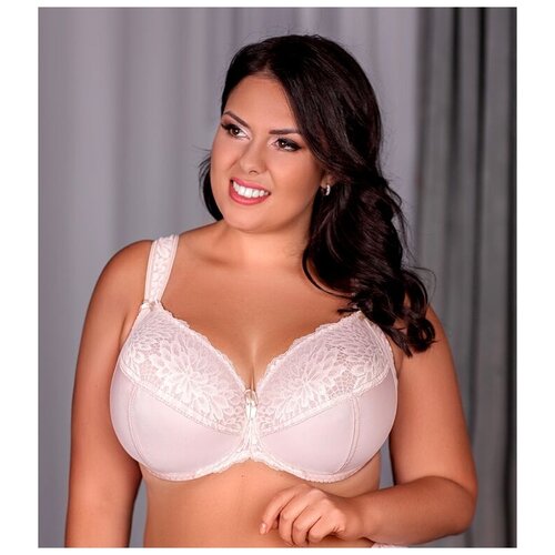 фото Бюстгальтер lady lux, размер 95h, серебристый пион