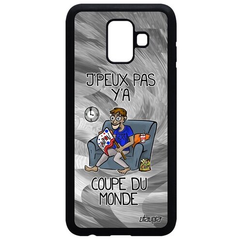фото Противоударный чехол на смартфон // galaxy a6 2018 // "не могу - кубок мира!" рисунок картинка, utaupia, серый