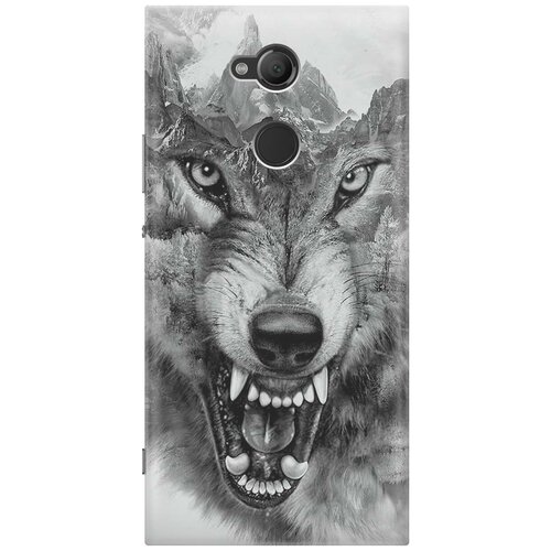 фото Re:pa накладка transparent для sony xperia xa2 ultra с принтом "волк в горах"