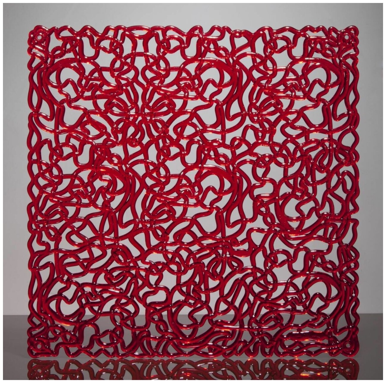 Комплект декоративных панелей из 4 шт. Jilda, коллекция "Паутина", 29х29 см, материал полистирол, цвет - красный