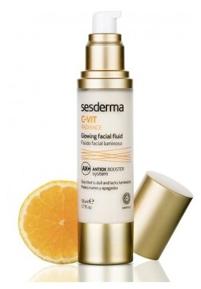 SesDerma C-Vit Radiance Glowing Fluid Флюид для сияния кожи лица с витамином С, 50 мл