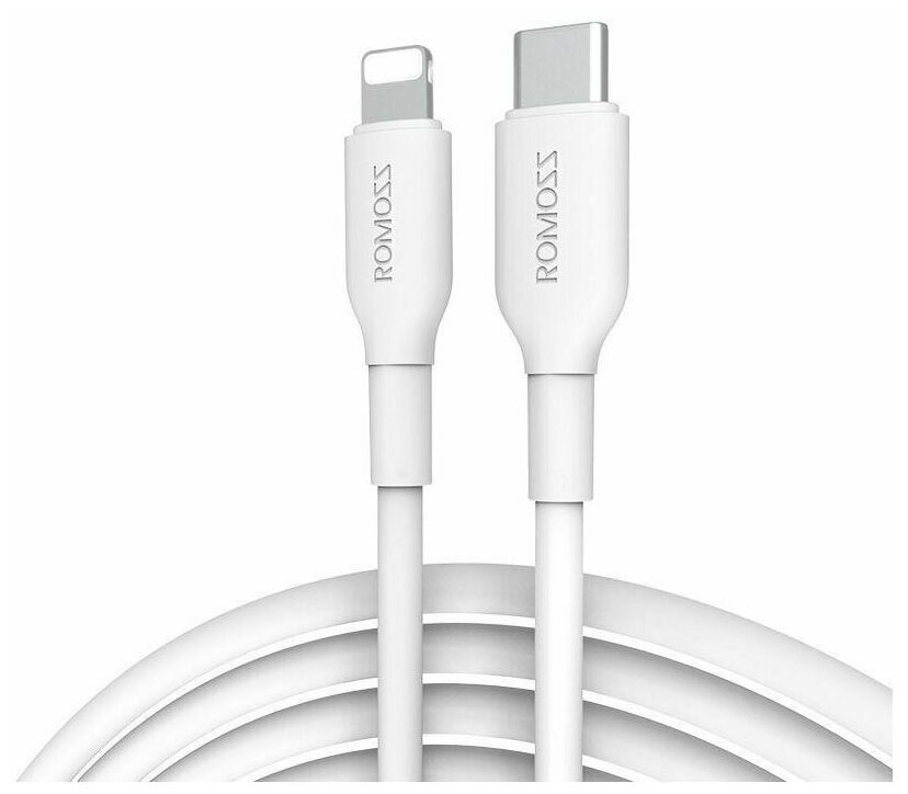 Кабель Romoss CB171, Lightning (m) - USB Type-C (m), 1м, белый [dydc01054/cb171-63-123] - фото №1