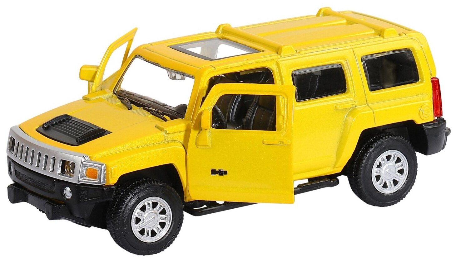 Машина "автопанорама" Hummer H3, желтый, 1/43, инерция, в/к 17,5*12,5*6,5 см JB1251268