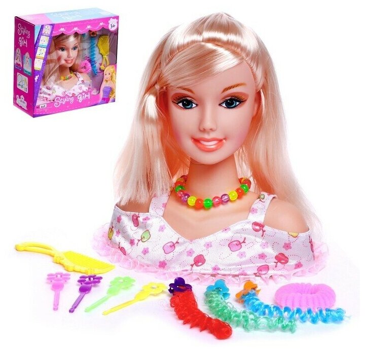 Кукла-манекен для создания причёсок Красавица с аксессуарами 1 набор