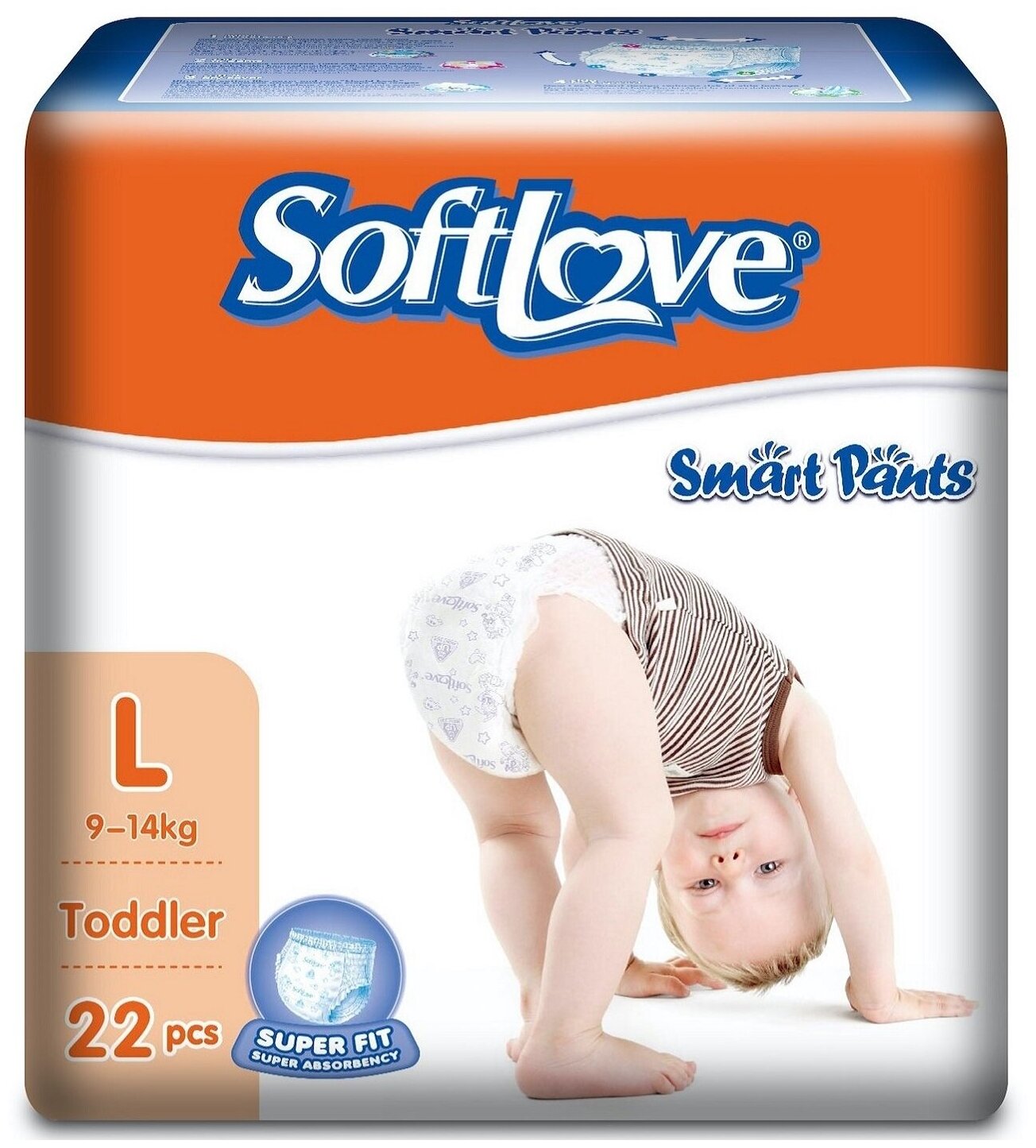 Подгузники-трусики Softlove Smart Pants, размер L, 9-14кг, 22 шт.