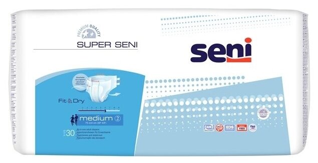 Подгузники для взрослых SUPER SENI Medium по 30 шт. (SE-094-ME30-JA1)