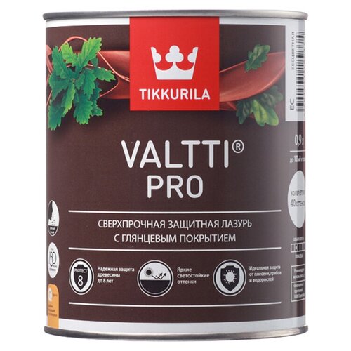 Антисептик Tikkurila Valtti Pro декоративный для дерева бесцветный 0,9 л