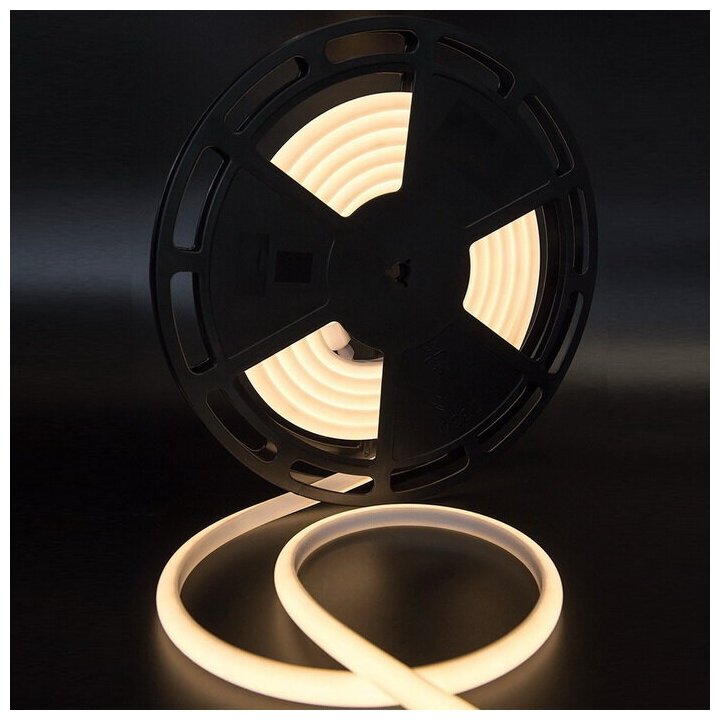 Термостойкая светодиодная лента для сауны и бани SWG SMD 2835 теплый белый свет  термолента 5 м  180 LED м  12 Вт м  24В   IP68  до 100 С 