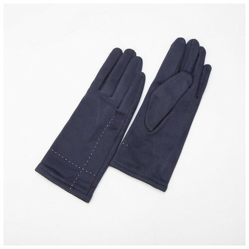 фото Перчатки женские, безразмерные, без утеплителя, цвет тёмно-синий