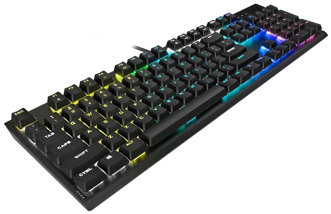 Игровая клавиатура Corsair Gaming™ CORSAIR K60 RGB PRO Low Profile Mechanical Gaming Keyboard, Backlit RGB LED, CHERRY MX Low Profile SPEED, Black