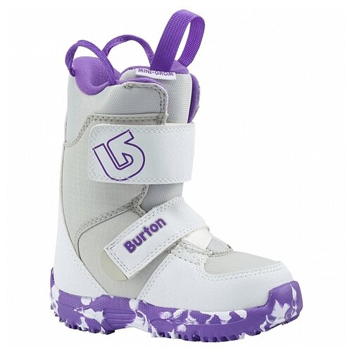 фото Детские сноубордические ботинки burton mini - grom 12c, white/purple