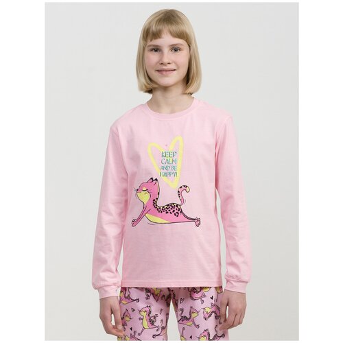 фото Пижама: джемпер и брюки pelican wfajp4275u для девочек, цвет розовый, размер 6