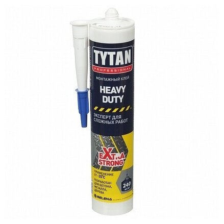 TYTAN PROFESSIONAL HEAVY DUTY клей монтажный, каучуковый, нанесение до -20, картридж (310мл)