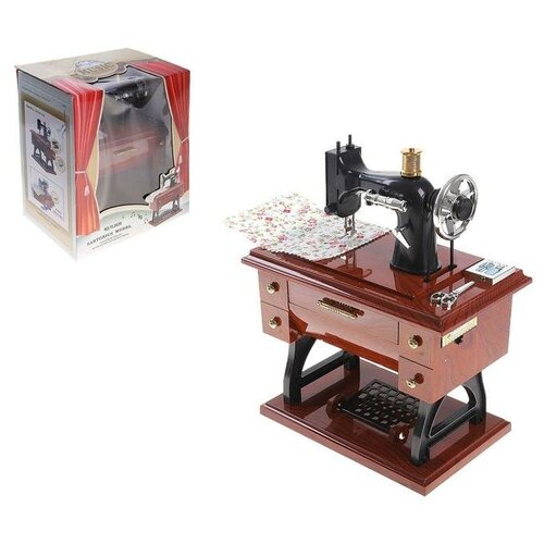 Машинка швейная шкатулка Классика, световые, звуковые эффекты, работает от батареек машинка швейная шкатулка классика