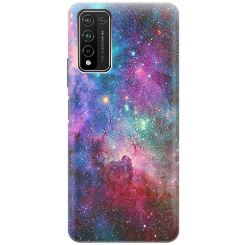 фото Ультратонкий силиконовый чехол-накладка для honor 10x lite с принтом "волшебный космос" gosso