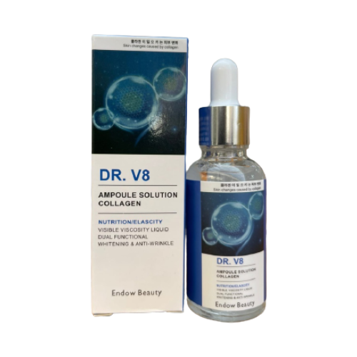 Endow Beauty Многофункциональная ампульная сыворотка с коллагеном Dr-V8 , 30мл сыворотка для лица endow beauty dr vc multi vitamin витаминизированная 30 мл