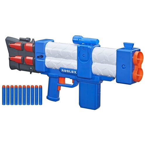 Бластер Nerf Roblox Arsenal: Pulse Laser (F2484), 67 см, голубой/белый бластер hasbro nerf roblox ninja legends shadow sensei f5485eu4