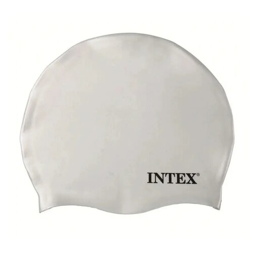 Шапочка для плавания / Шапочка Intex / Шапочка для плавания силиконовая/Цвет черный/One size