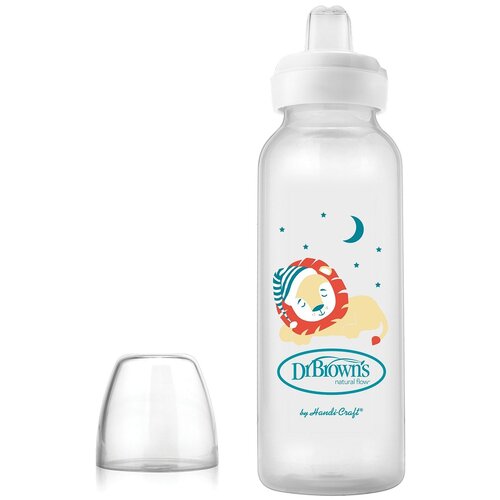 Dr. Brown's Бутылочка-поильник с узким горлом Sippy bottle 250 мл, с 6 месяцев, лев