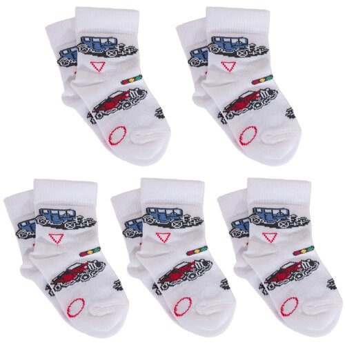 фото Комплект из 5 пар детских носков lorenzline белые, размер 8-10