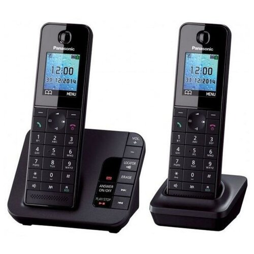 РТелефон Dect Panasonic KX-TGH222RUB черный труб. в компл.2шт автооветчик АОН ртелефон dect panasonic kx tg6811rub черный аон