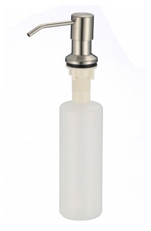Дозатор жидкого мыла врезной цвет матовый хром колба пластиковая Z-DZ2
