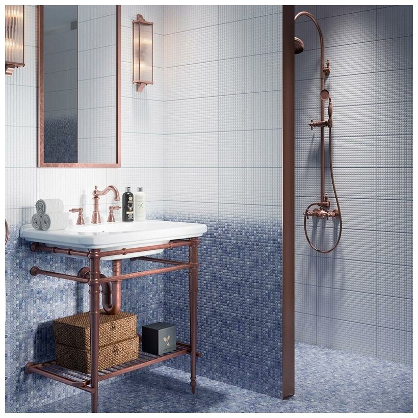 фото CERSANIT Плитка базовая CERSANIT Hammam Голубой 20*44 см