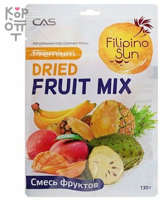 Микс ананас, банан, манго и сметанное яблоко, сушеный Fruit Mix, Filipino Sun, 130гр. - фотография № 2