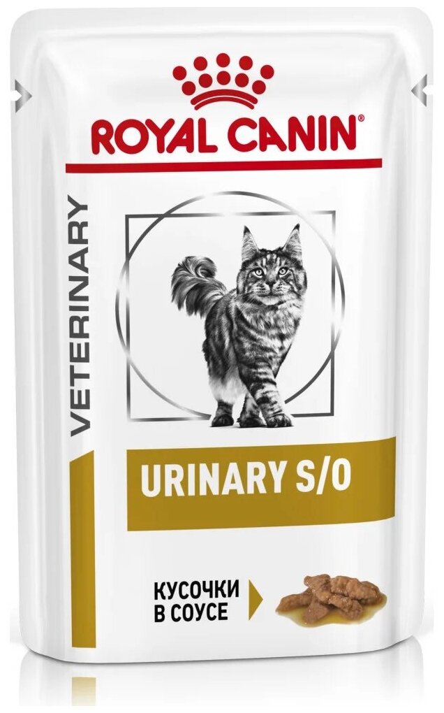 Влажный корм для кошек Royal Canin Urinary S/O, для лечения МКБ, с курицей 6 шт. х 85 г (кусочки в соусе)