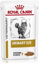 Влажный корм для кошек Royal Canin Urinary S/O, для лечения МКБ, с курицей 85 г (кусочки в соусе)